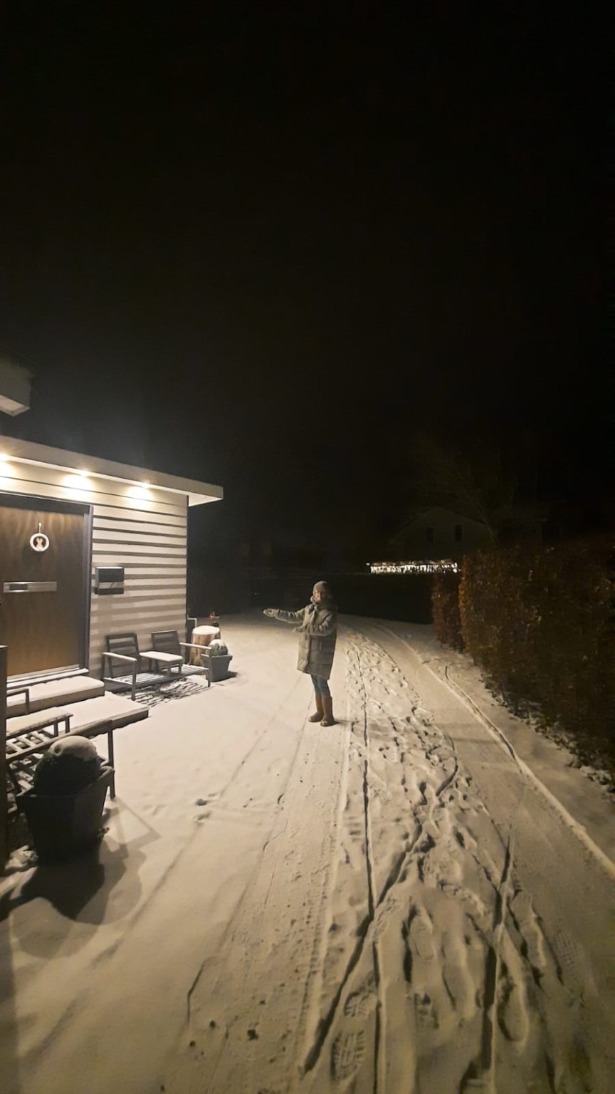 Ferienbungalow in Haffkrug im Schnee
